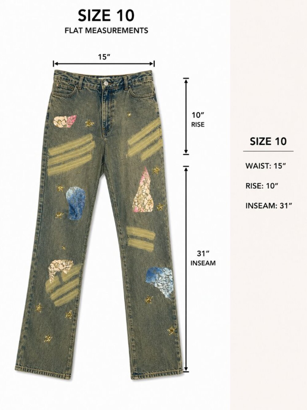 Vintage Y2K Upcycled Bohemian Jeans